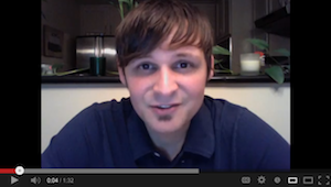 Person speaking in a video call screenshot.